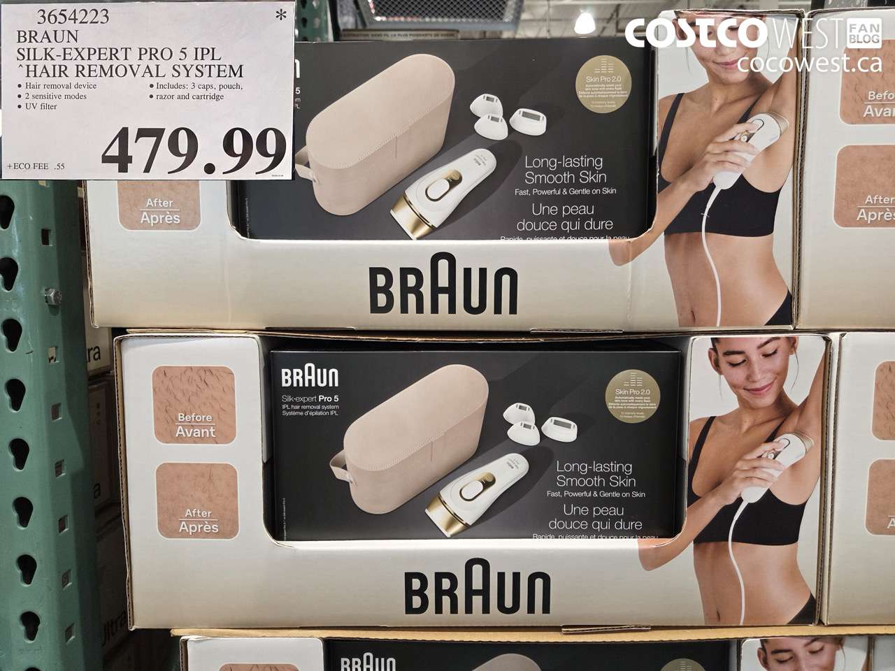 3654223 BRAUN SILK-EXPERT PRO 5 IPL HAIR REMOVAL SYSTEM $479.99