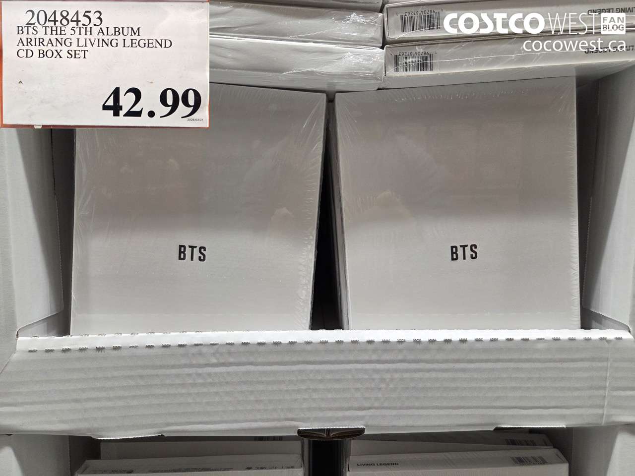 2048453 BTS THE 5TH ALBUM ARIRANG LIVING LEGEND CD BOX SET $42.99