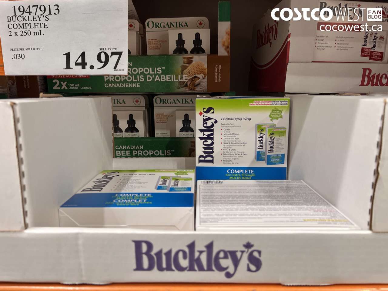 19479113 BUCKLEY'S COMPLETE 2 X 250 ML $14.97