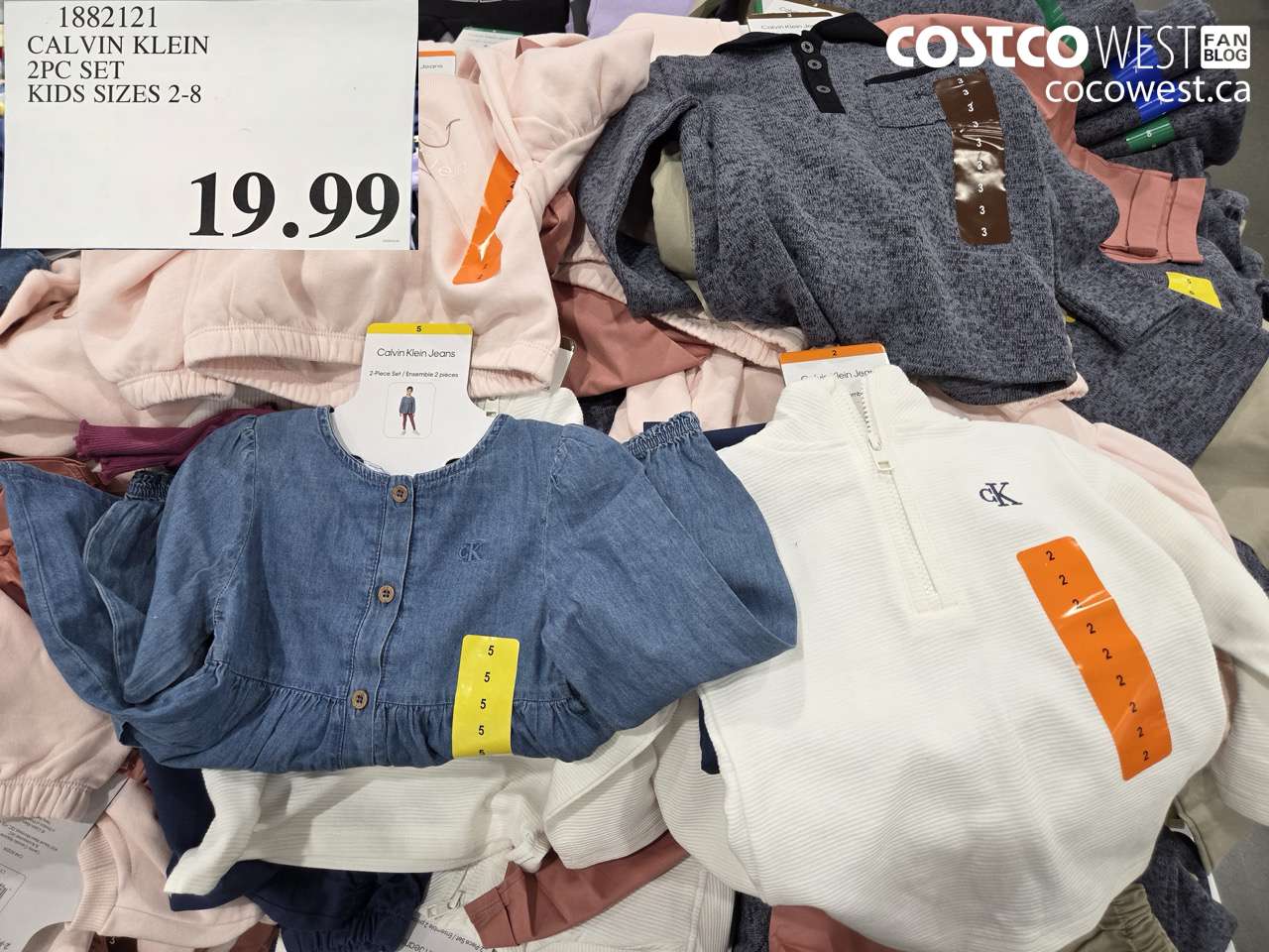 1882121 CALVIN KLEIN 2PC SET KIDS SIZES 2-8 $19.99