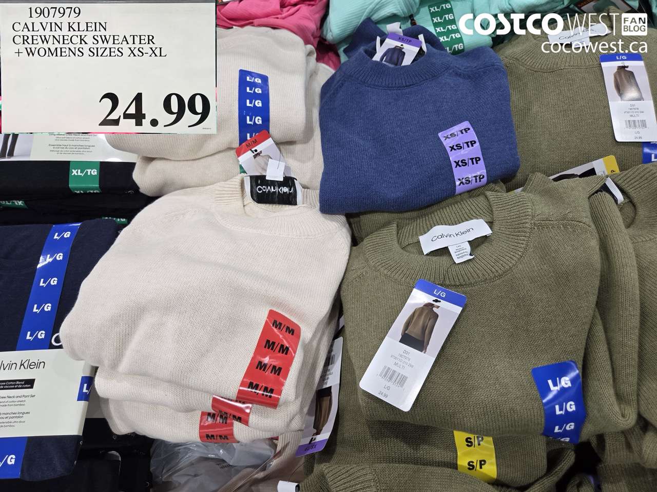 1907979 CALVIN KLEIN CREWNECK SWEATER + WOMENS SIZES XS-XL $24.99