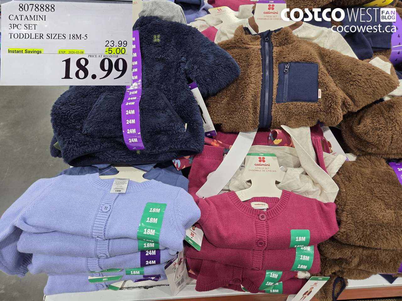 8078888 CATAMINI 3PC SET TODDLER SIZES 18M-5 ($5.00 INSTANT SAVINGS EXPIRES ON 2026-03-08) $18.99