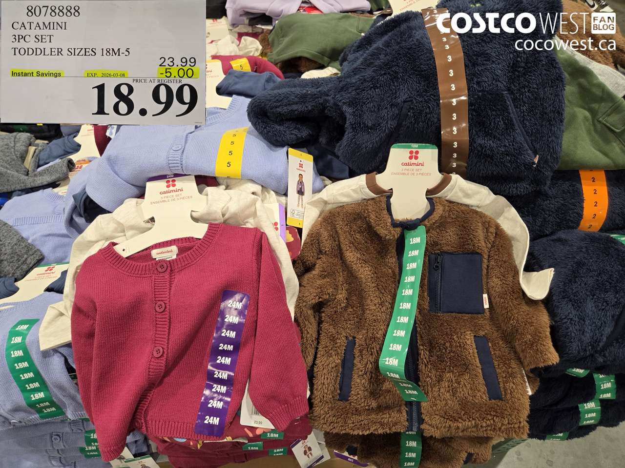 8078888 CATAMINI 3PC SET TODDLER SIZES 18M-5 ($5.00 INSTANT SAVINGS EXPIRES ON 2026-03-08) $18.99
