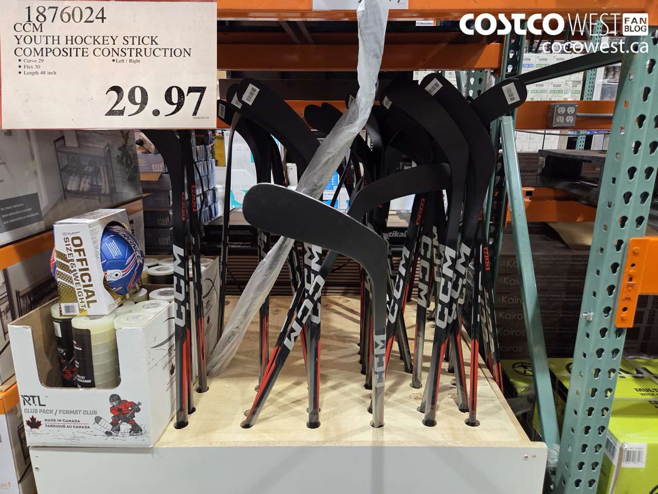 1876024 CCM YOUTH HOCKEY STICK COMPOSITE CONSTRUCTION $29.97