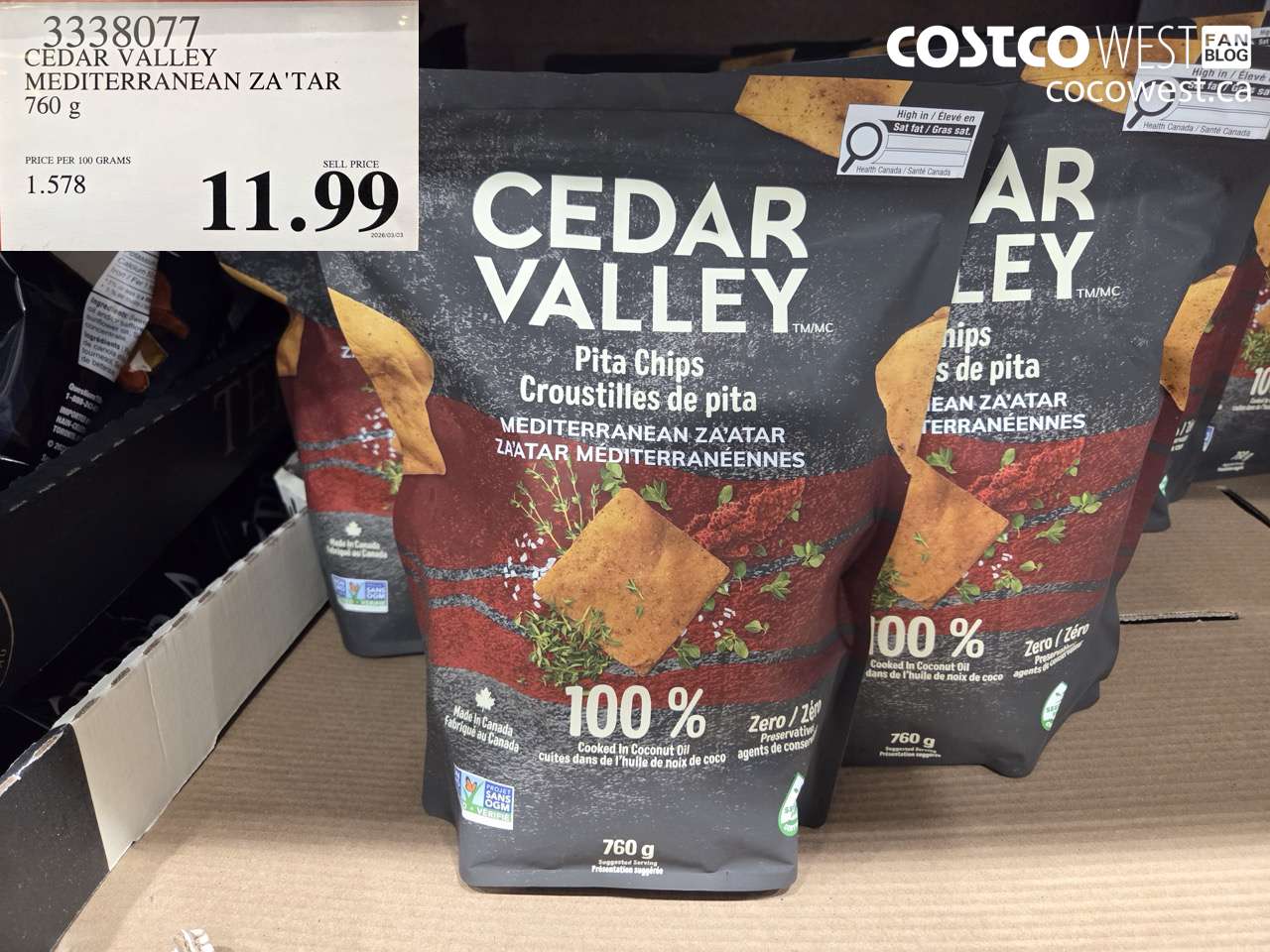 3338077 CEDAR VALLEY MEDITERRANEAN ZA'TAR 760G $11.99