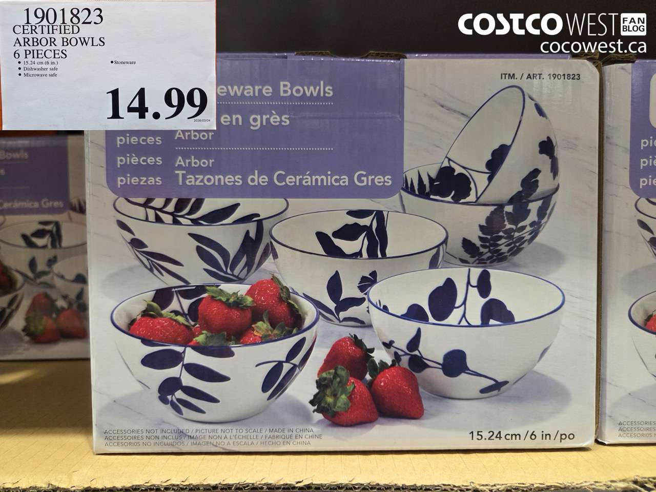 1901823 CERTIFIED ARBOR BOWLS 6 PIECES $14.99