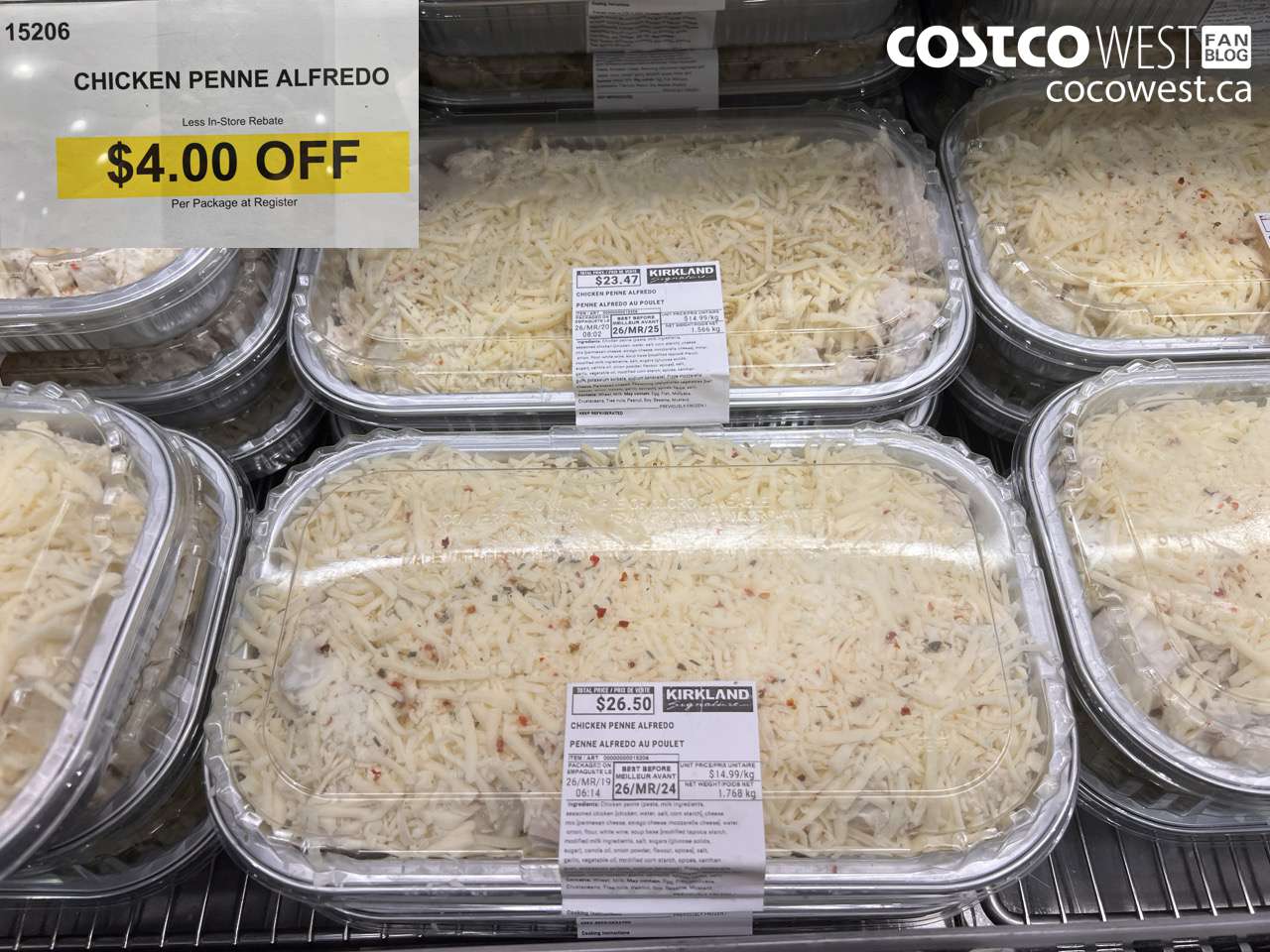 15206 CHICKEN PENNE ALFREDO ($4.00 INSTANT SAVINGS)
