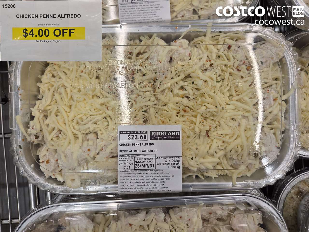 15206 CHICKEN PENNE ALFREDO ($4.00 INSTANT SAVINGS)
