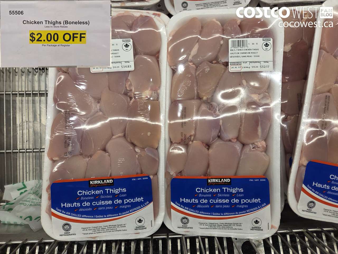 55506 CHICKEN THIGHS (BONELESS) ($2.00 INSTANT SAVINGS)