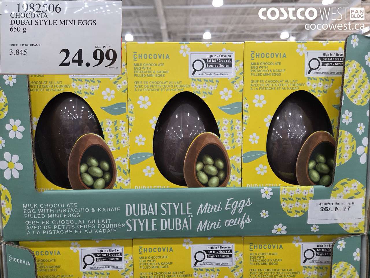 1982506 CHOCOVIA DUBAI STYLE MINI EGGS 650 G $24.99