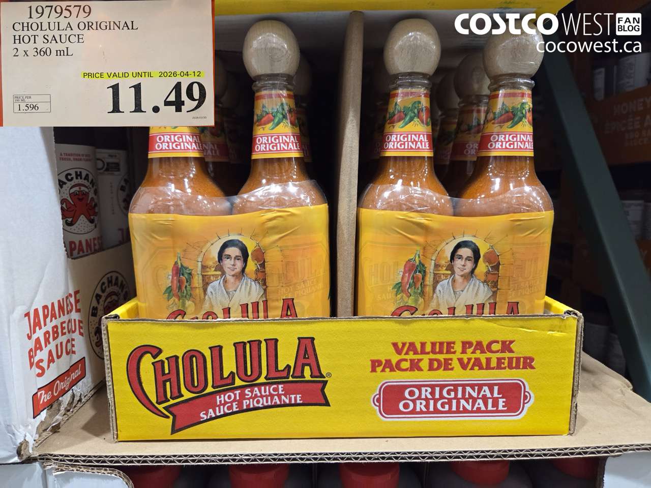 1979579 CHOLULA ORIGINAL HOT SAUCE 2 X 360 ML (EXPIRES ON 2026-04-12) $11.49