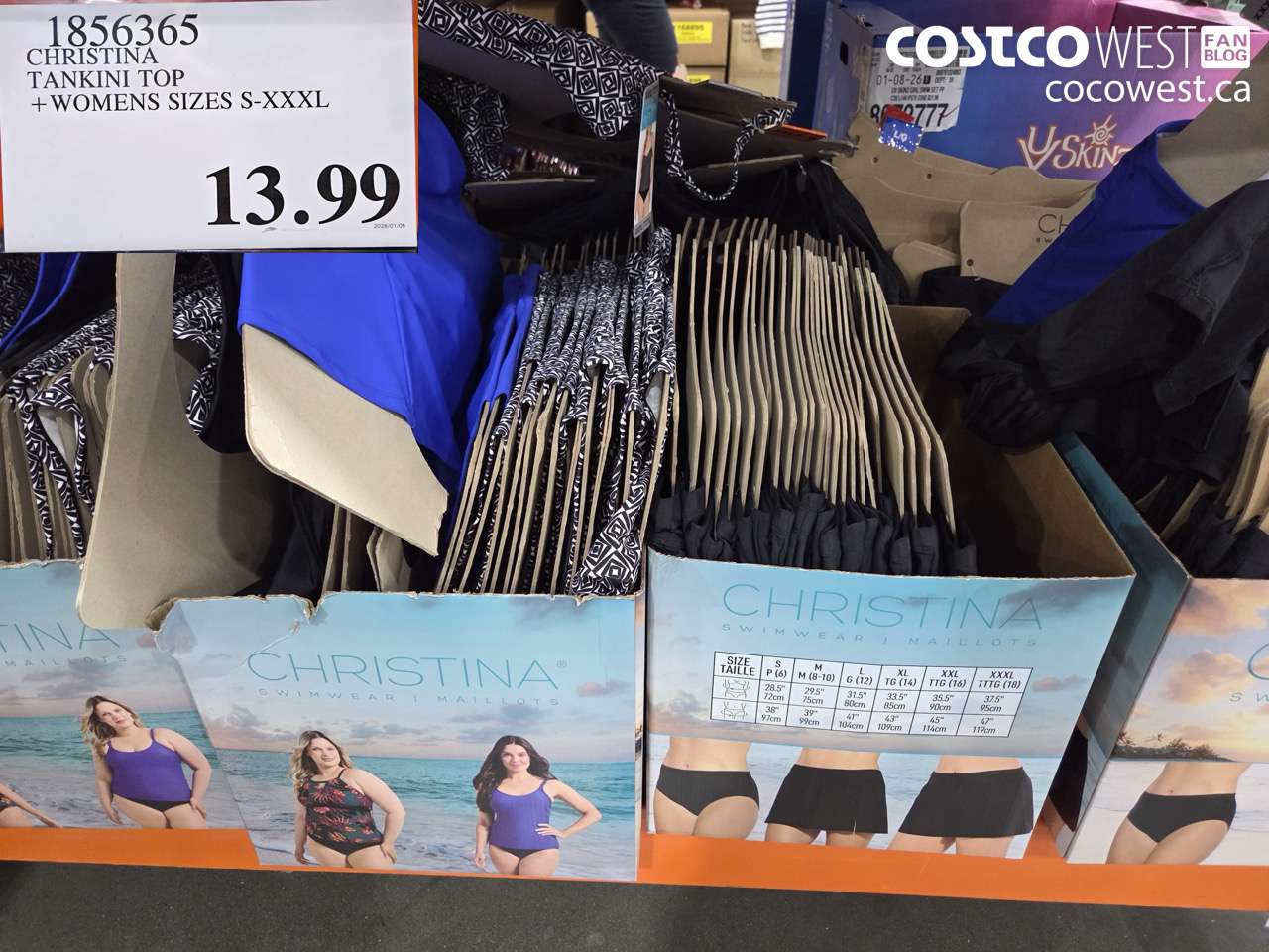 1856365 CHRISTINA TANKINI TOP + WOMENS SIZES S-XXXL $13.99