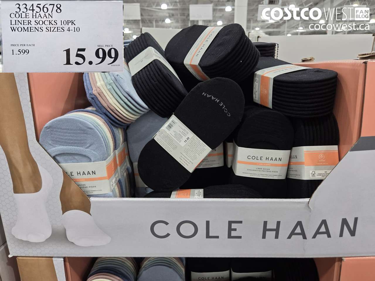 3345678 COLE HAAN LINER SOCKS 10PK WOMENS SIZES 4-10 $15.99