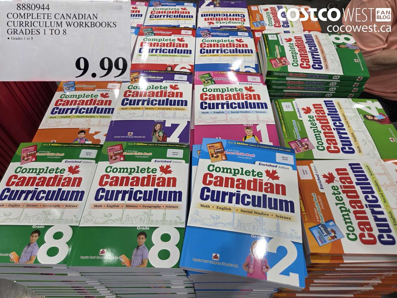 8880944 COMPLETE CANADIAN CURRICULUM WORKBOOKS GRADES 1 TO 8 $9.99