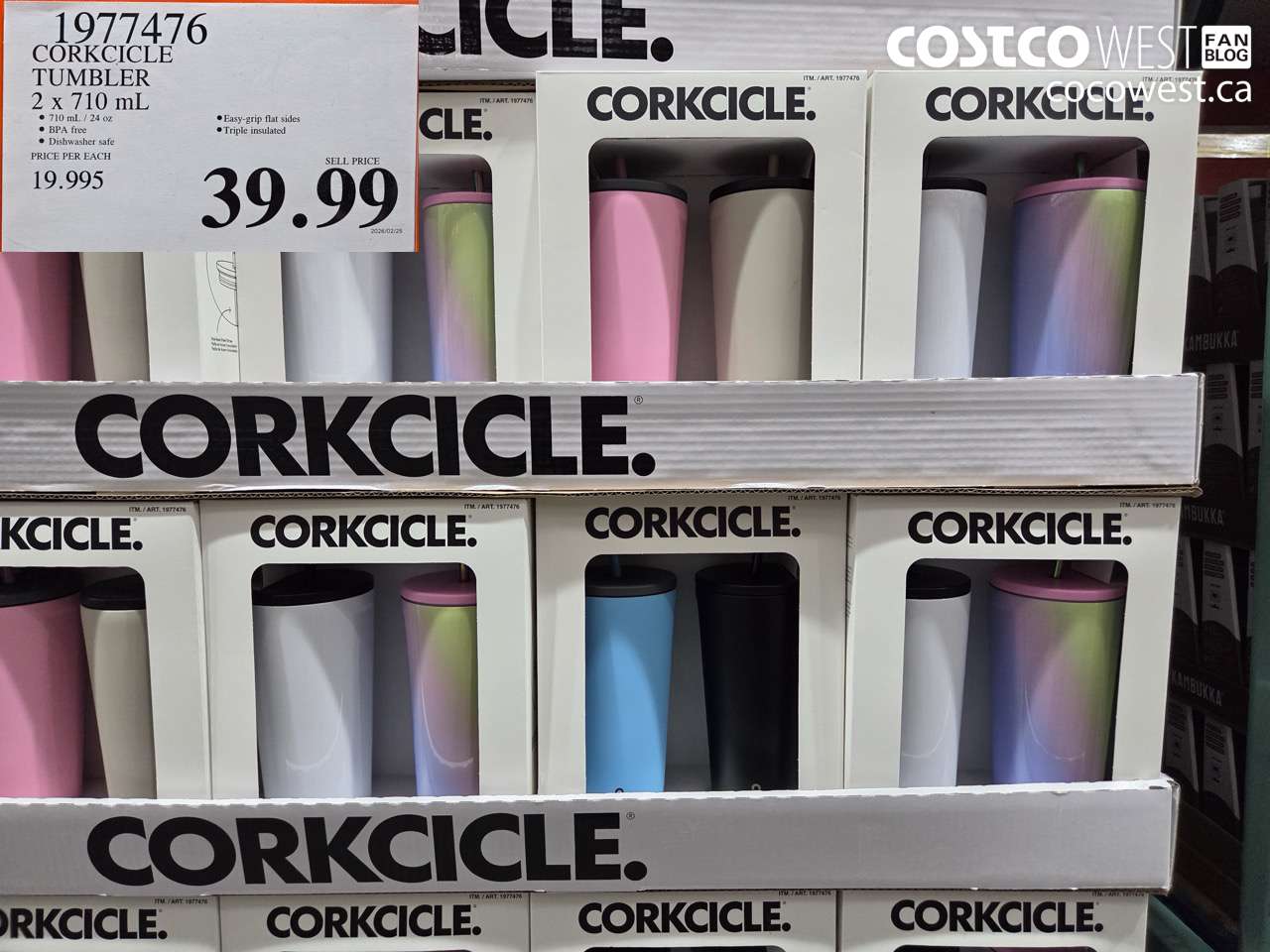 1977476 CORKCICLE TUMBLER 2 X 710 ML $39.99