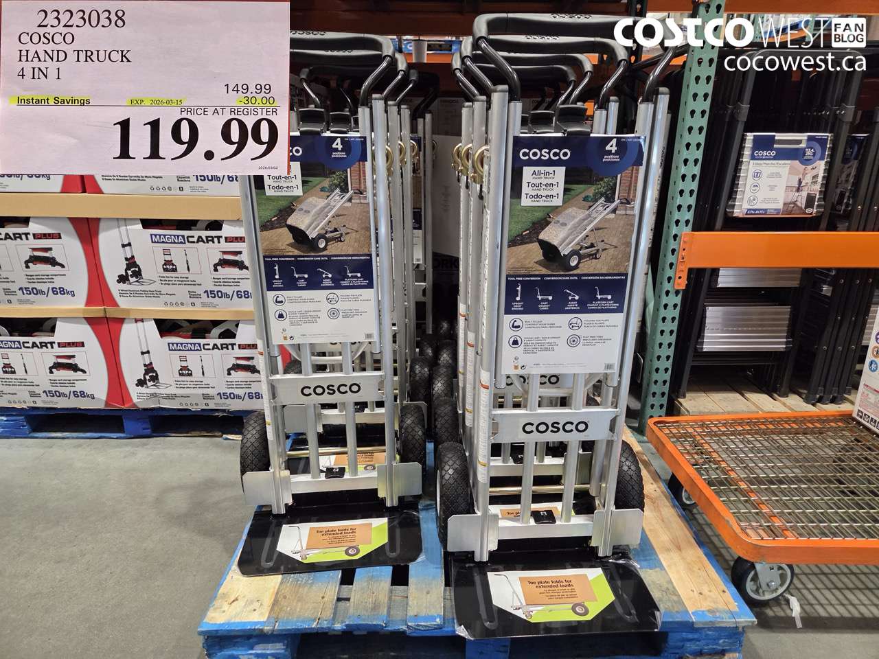 2323038 COSCO HAND TRUCK 4 IN 1 ($30.00 INSTANT SAVINGS EXPIRES ON 2026-03-15) $119.99