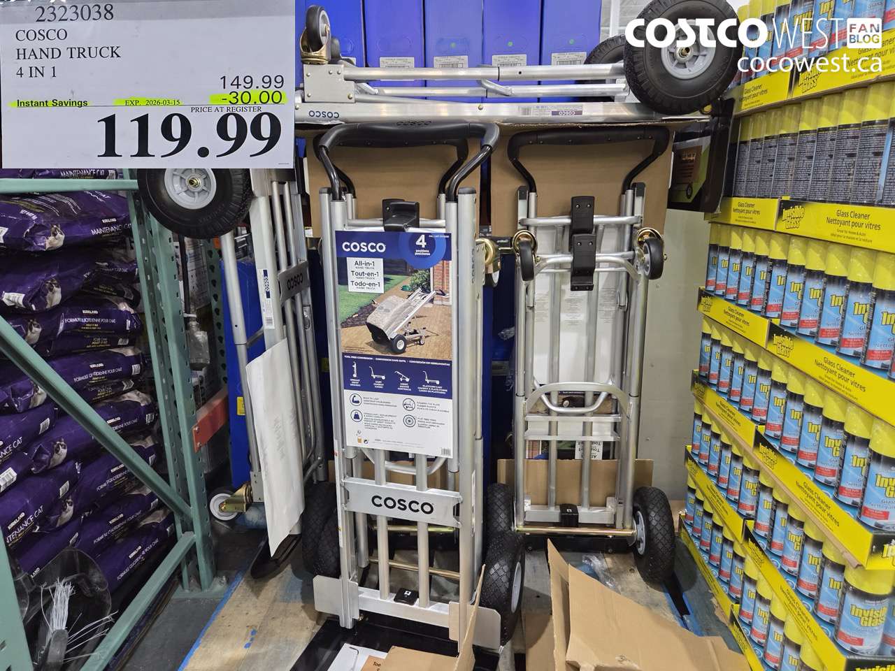 2323038 COSCO HAND TRUCK 4 IN 1 ($30.00 INSTANT SAVINGS EXPIRES ON 2026-03-15) $119.99