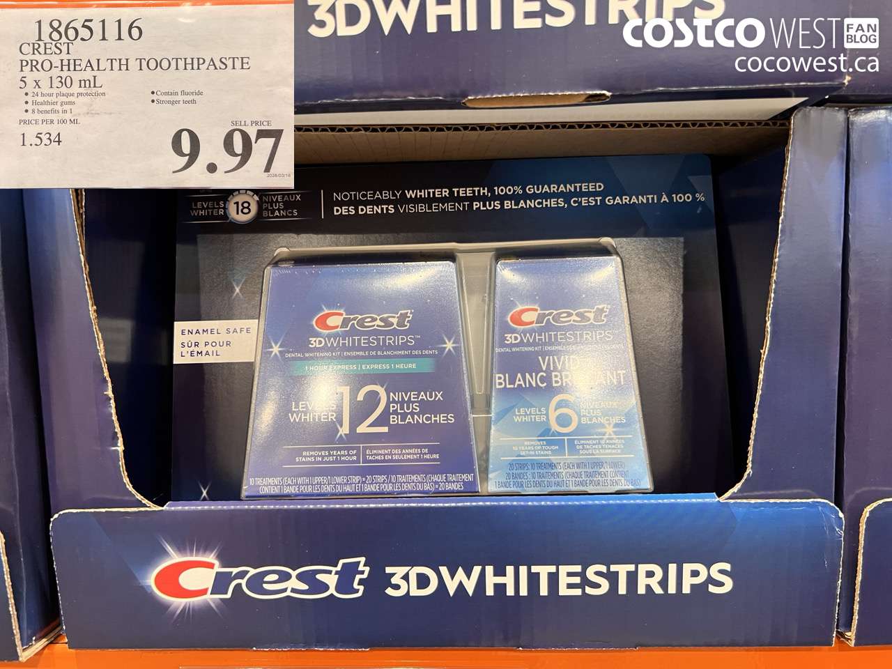 1865116 CREST PRO-HEALTH TOOTHPASTE 5 X 130 ML $9.97