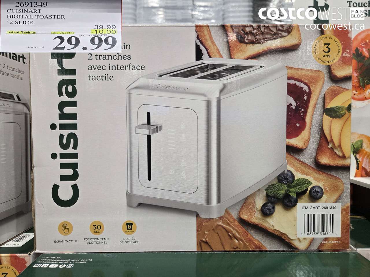 2691349 CUISINART DIGITAL TOASTER 2 SLICE ($10.00 INSTANT SAVINGS EXPIRES ON 2026-03-15) $29.99