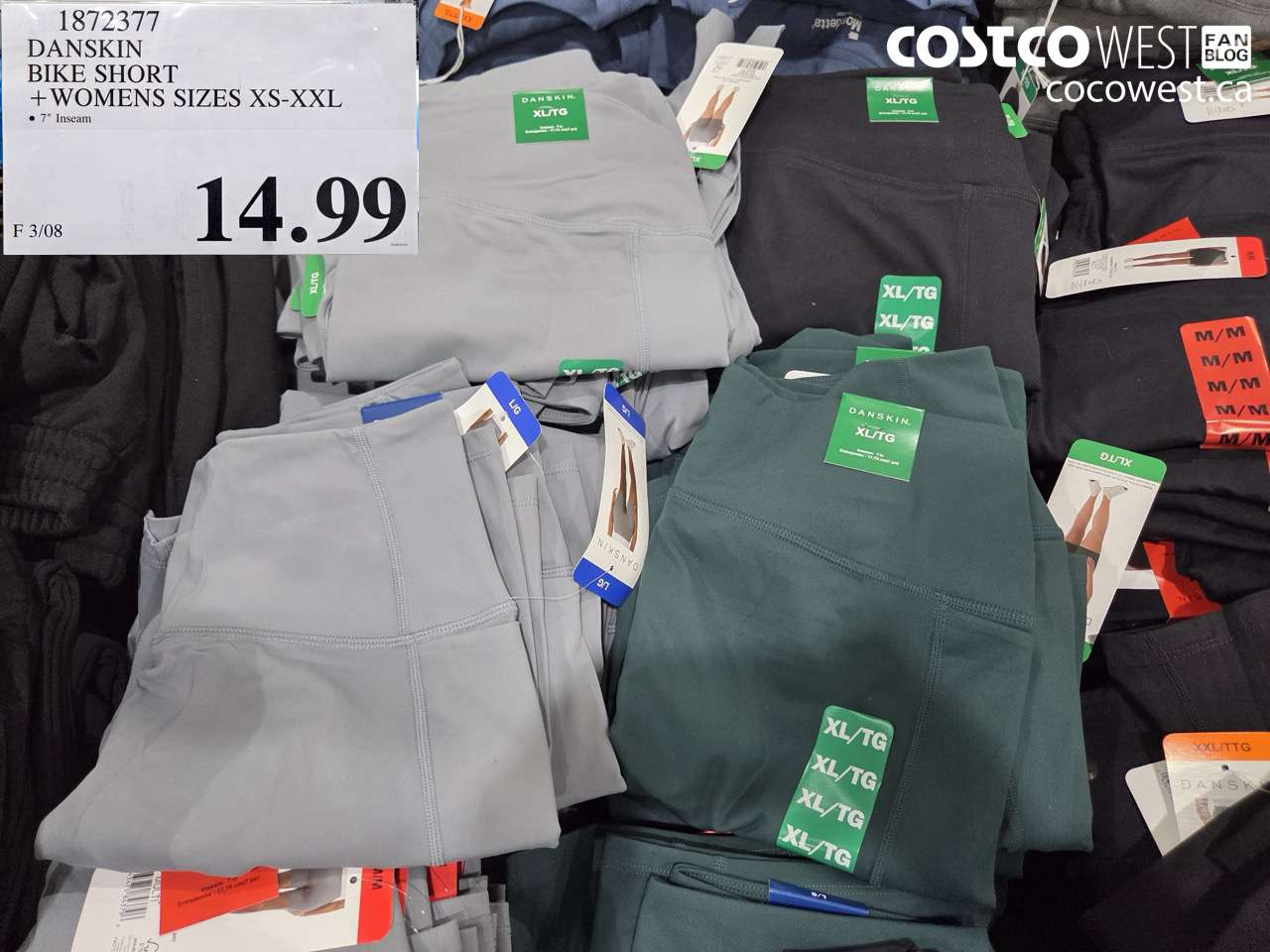 1872377 DANSKIN BIKE SHORT + WOMENS SIZES XS-XXL $14.99