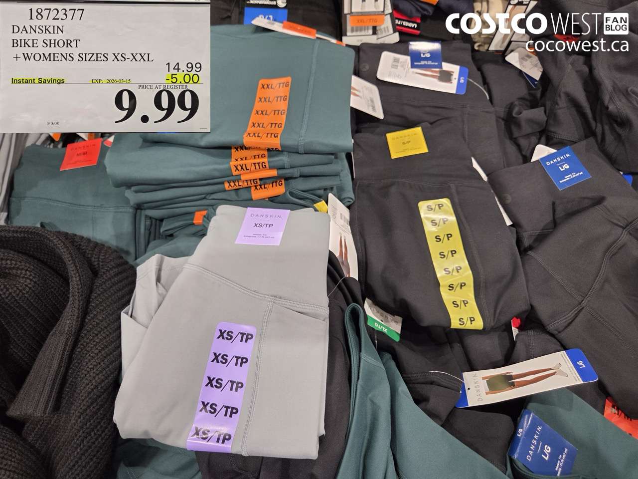 1872377 DANSKIN BIKE SHORT + WOMENS SIZES XS-XXL ($5.00 INSTANT SAVINGS EXPIRES ON 2026-03-15) $9.99