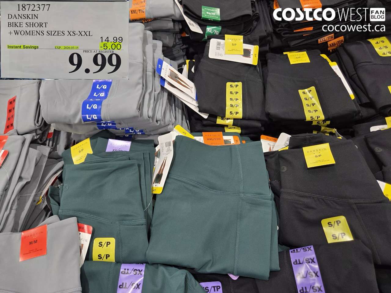 1872377 DANSKIN BIKE SHORT + WOMENS SIZES XS-XXL ($5.00 INSTANT SAVINGS EXPIRES ON 2026-03-15) $9.99