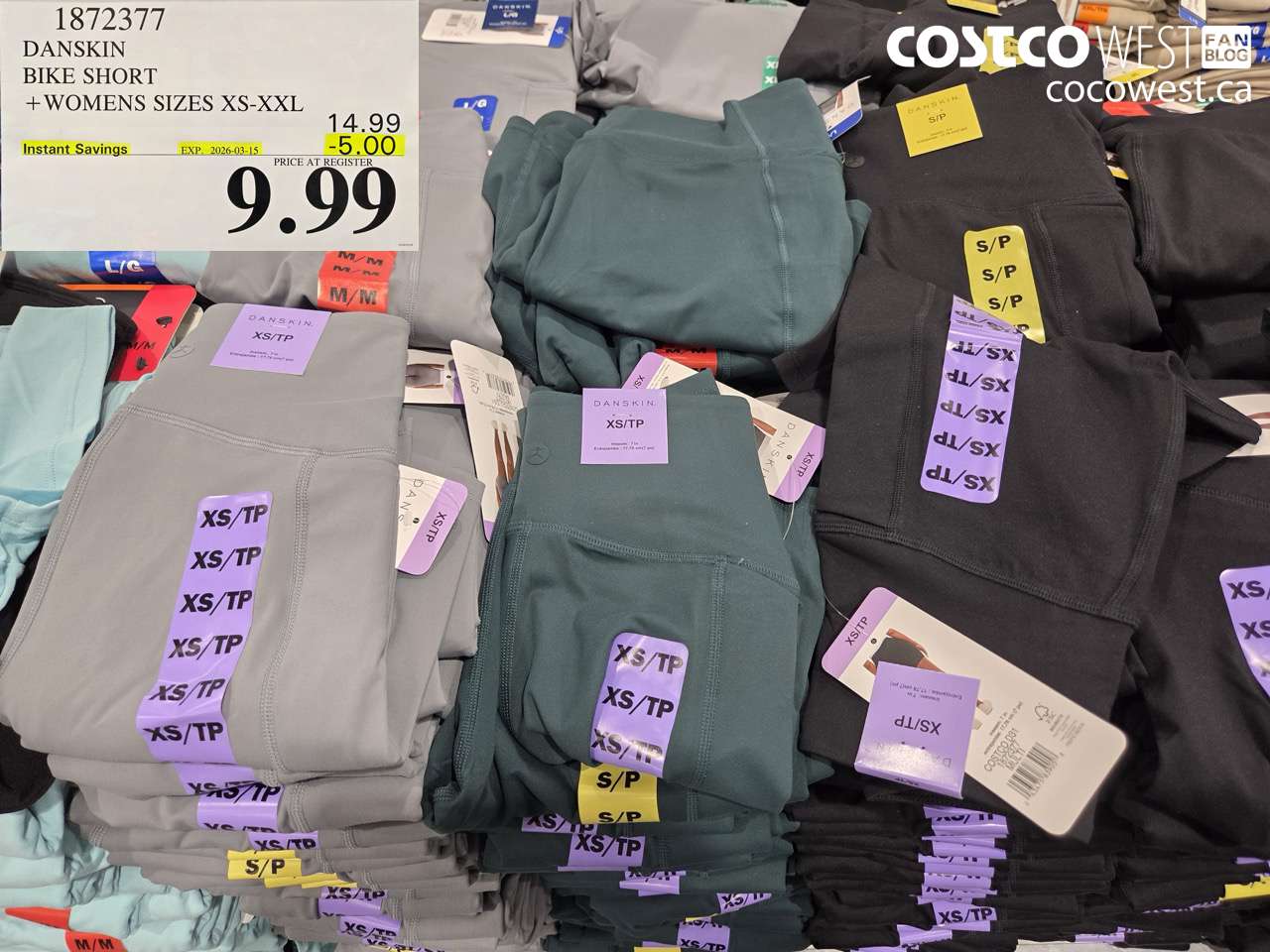 1872377 DANSKIN BIKE SHORT + WOMENS SIZES XS-XXL ($5.00 INSTANT SAVINGS EXPIRES ON 2026-03-15) $9.99