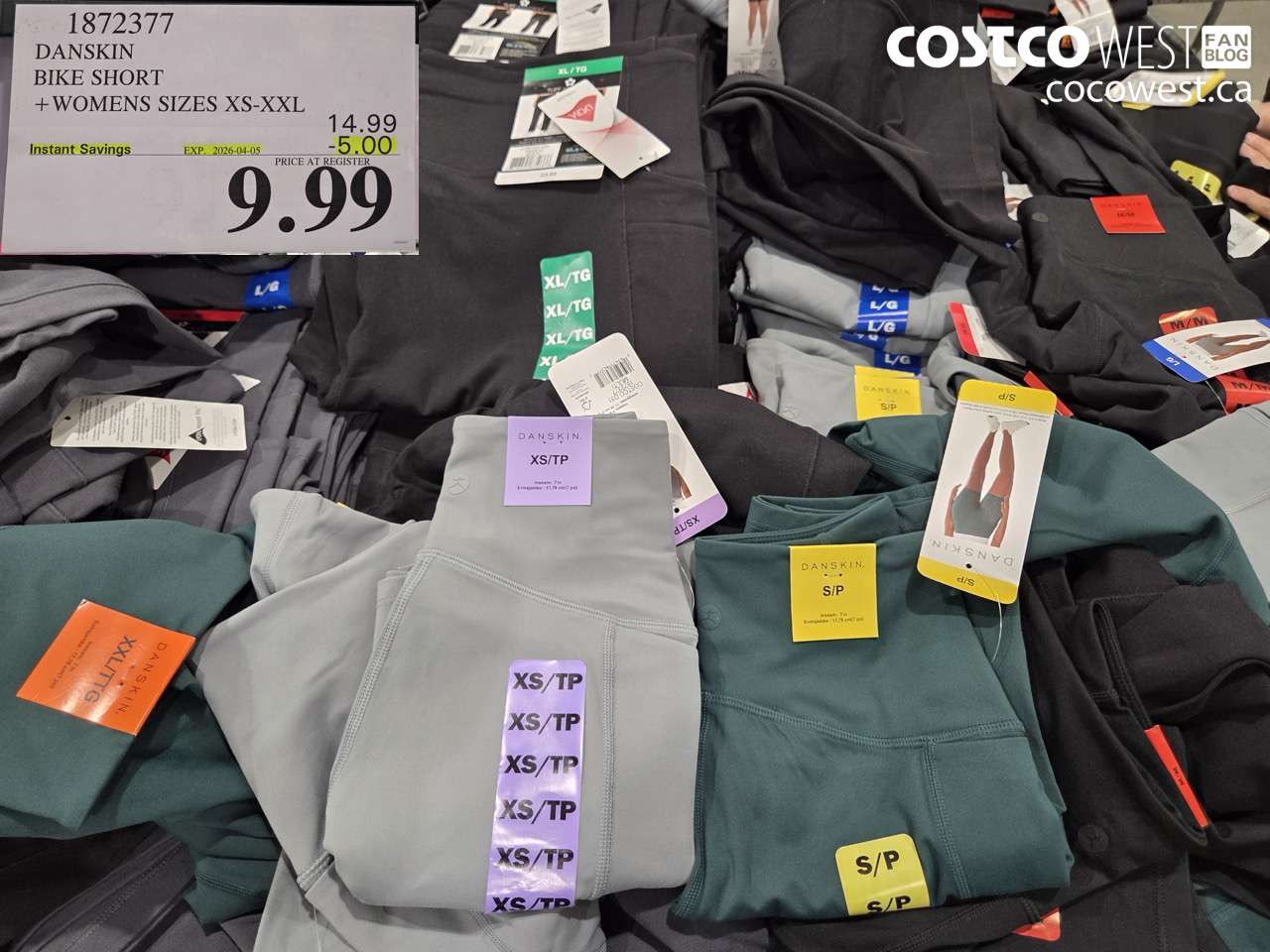 1872377 DANSKIN BIKE SHORT + WOMENS SIZES XS-XXL ($5.00 INSTANT SAVINGS EXPIRES ON 2026-04-05) $9.99