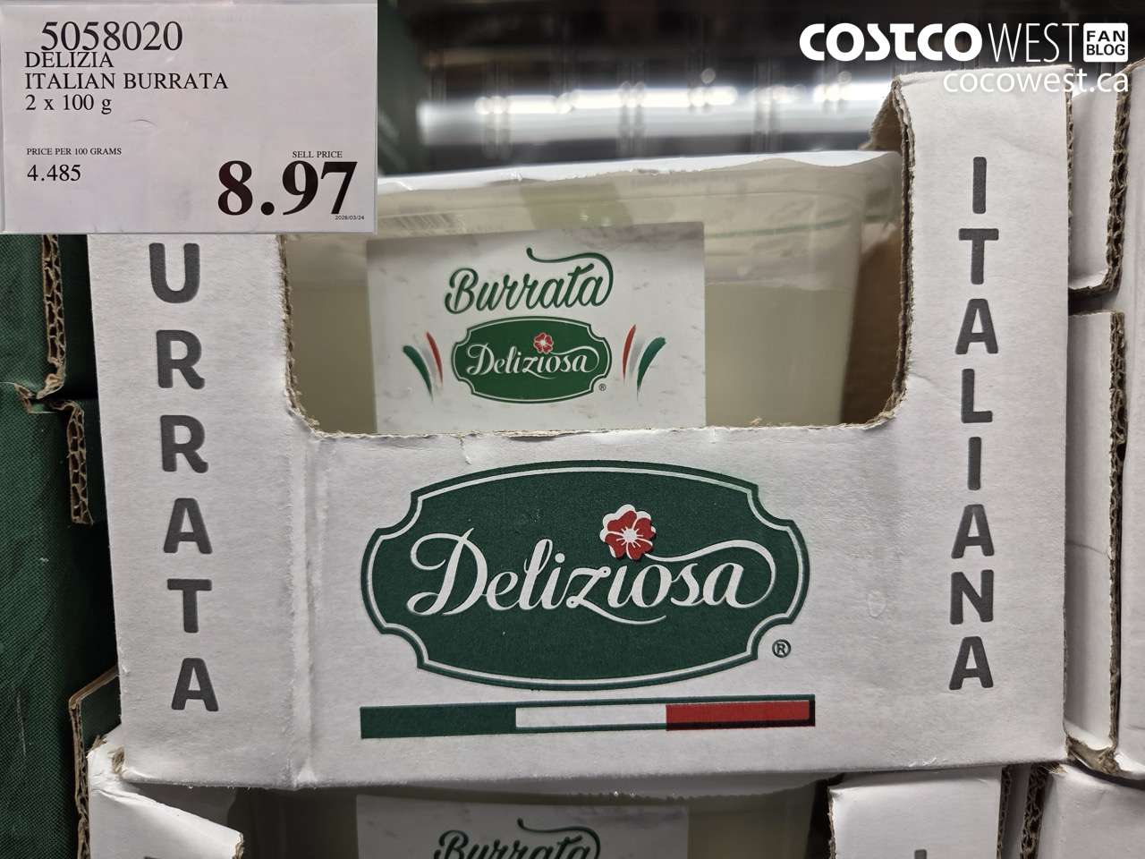5058020 DELIZIA ITALIAN BURRATA 2 X 100 G $8.97