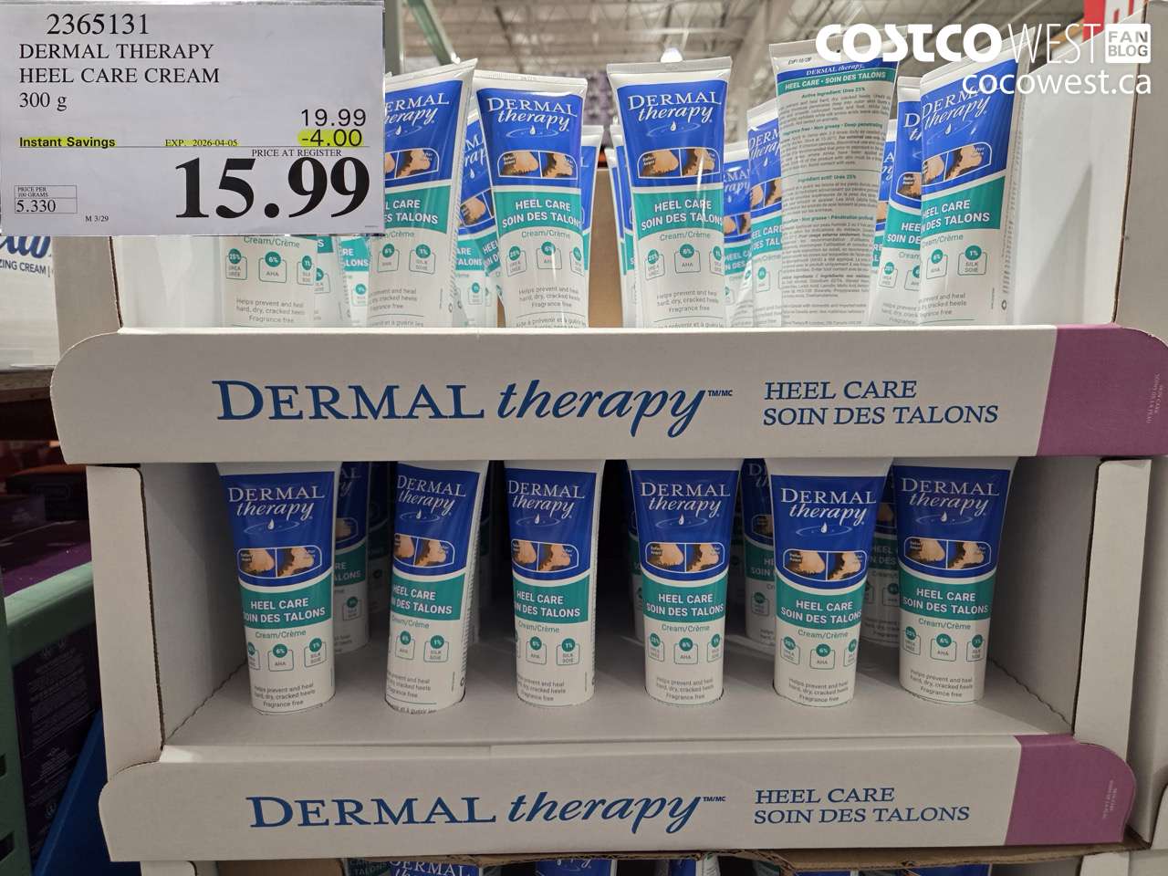 2365131 DERMAL THERAPY HEEL CARE CREAM 300G ($4.00 INSTANT SAVINGS EXPIRES ON 2026-04-05) $15.99