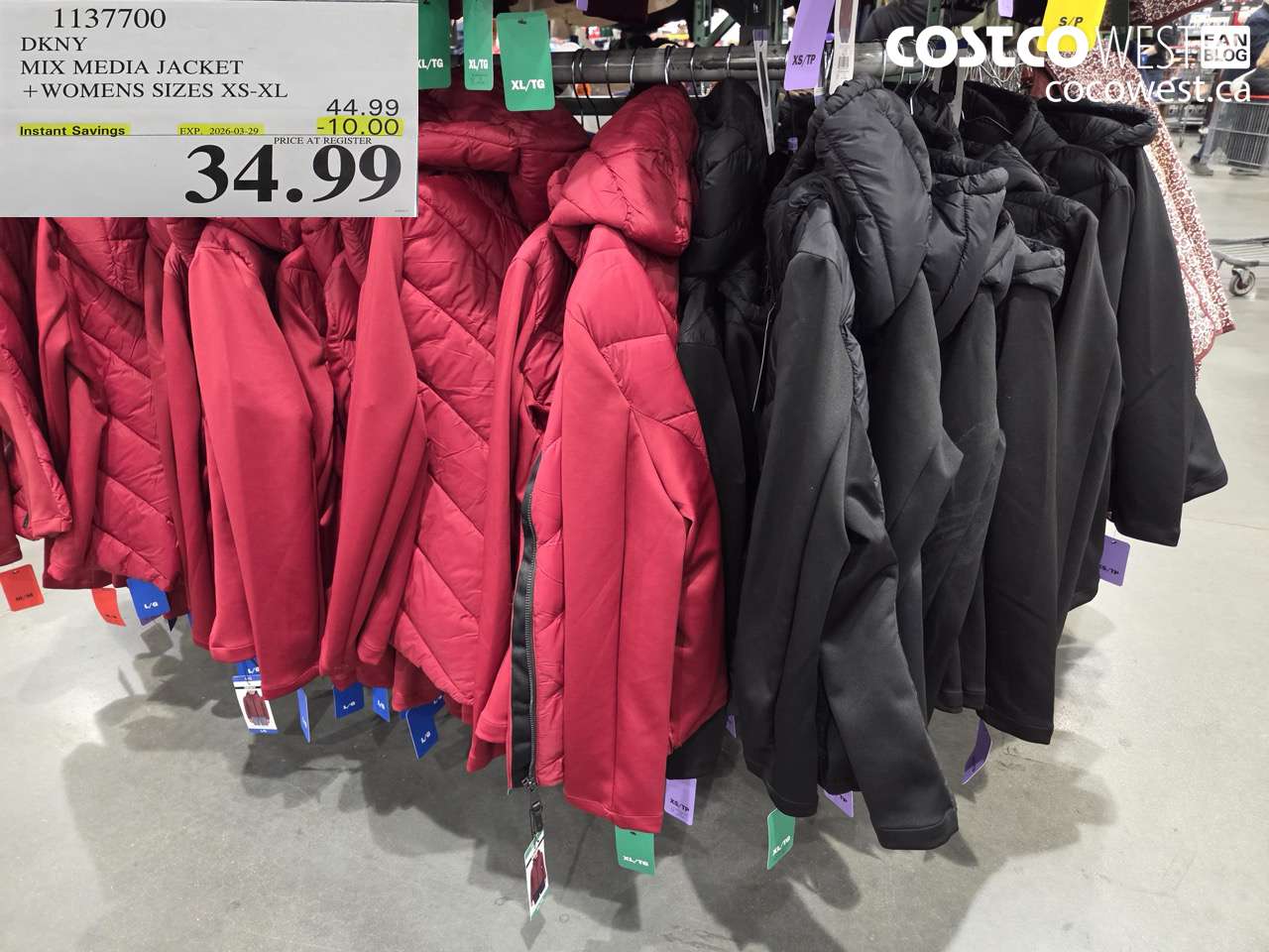 1137700 DKNY MIX MEDIA JACKET +WOMENS SIZES XS-XL ($10.00 INSTANT SAVINGS EXPIRES ON 2026-03-29) $34.99