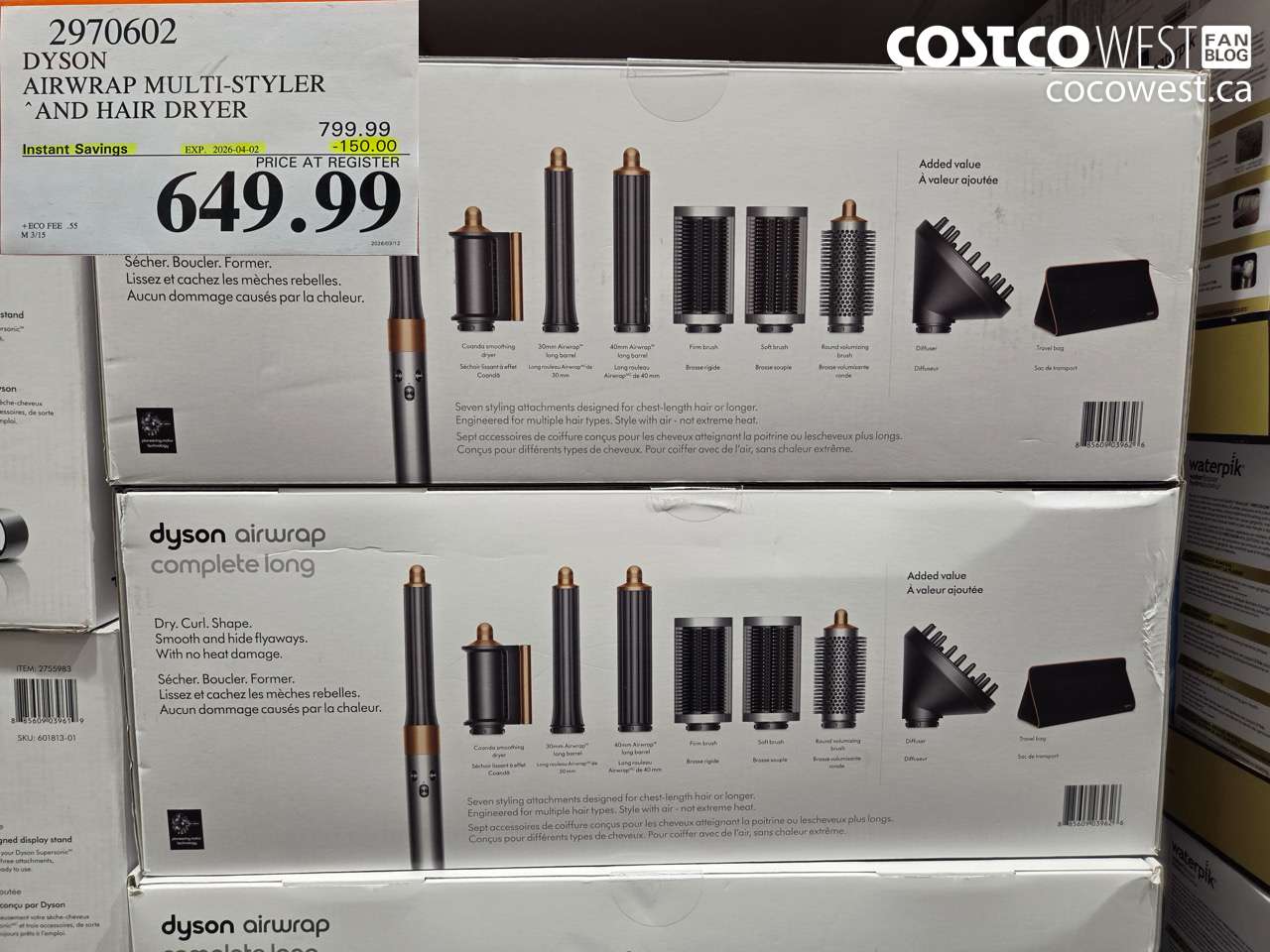 2970602 DYSON AIRWRAP MULTI-STYLER AND HAIR DRYER ($150.00 INSTANT SAVINGS EXPIRES ON 2026-04-02) $649.99