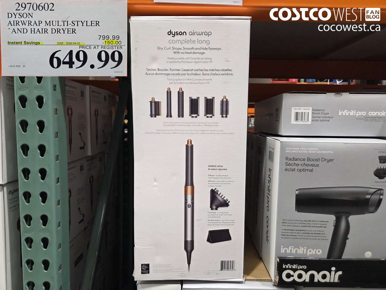 2970602 DYSON AIRWRAP MULTI-STYLER AND HAIR DRYER ($150.00 INSTANT SAVINGS EXPIRES ON 2026-04-02) $649.99