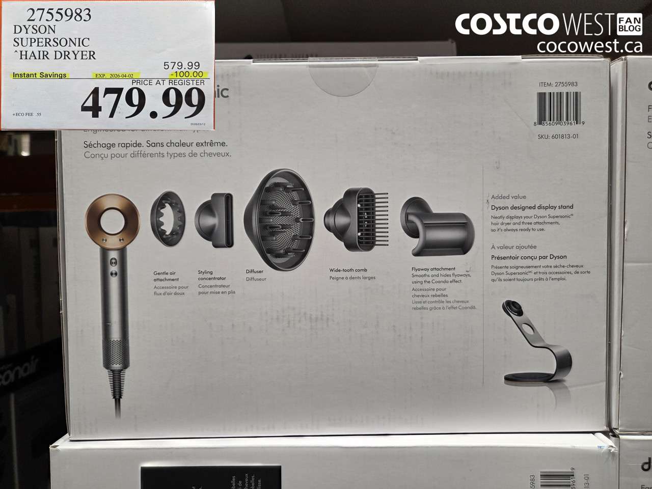 2755983 DYSON SUPERSONIC HAIR DRYER ($100.00 INSTANT SAVINGS EXPIRES ON 2026-04-02) $479.99