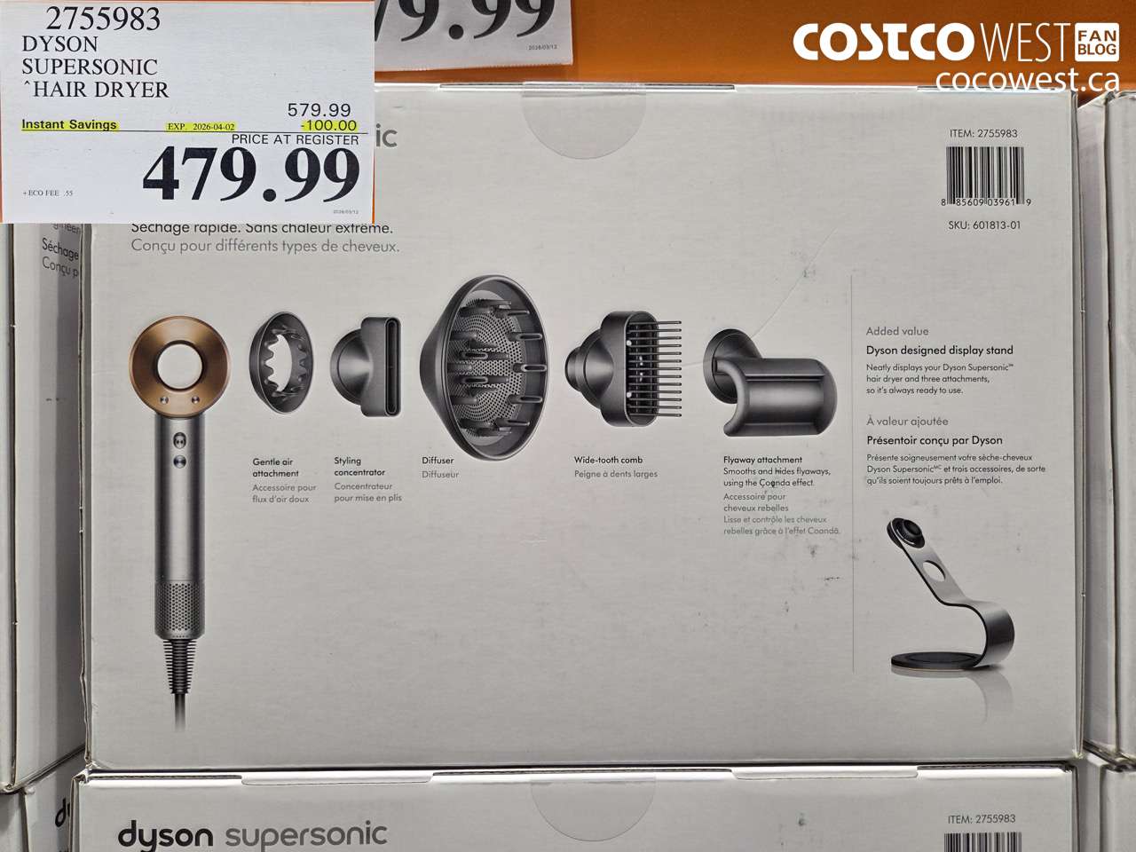 2755983 DYSON SUPERSONIC HAIR DRYER ($100.00 INSTANT SAVINGS EXPIRES ON 2026-04-02) $479.99