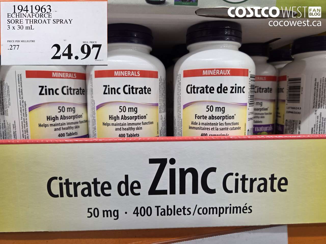 1941963 ECHINAFORCE SORE THROAT SPRAY 3 X 30 ML $24.97