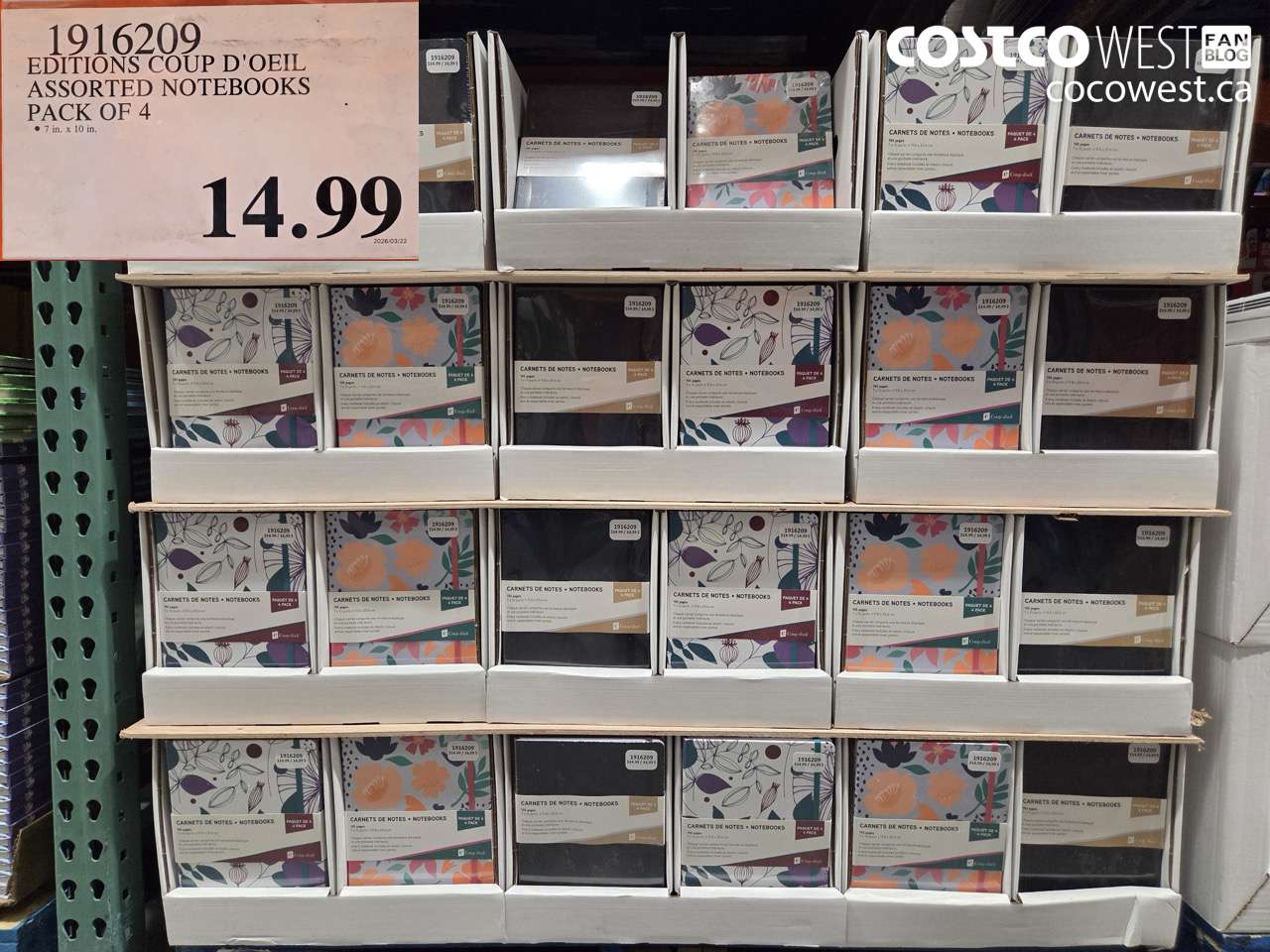 1916209 EDITIONS COUP D'OEIL ASSORTED NOTEBOOKS PACK OF 4 $14.99