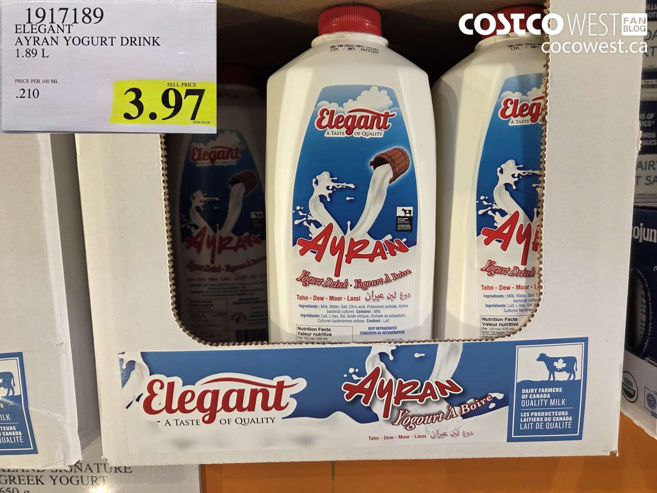 1917189 ELEGANT AYRAN YOGURT DRINK 1.89 L $3.97