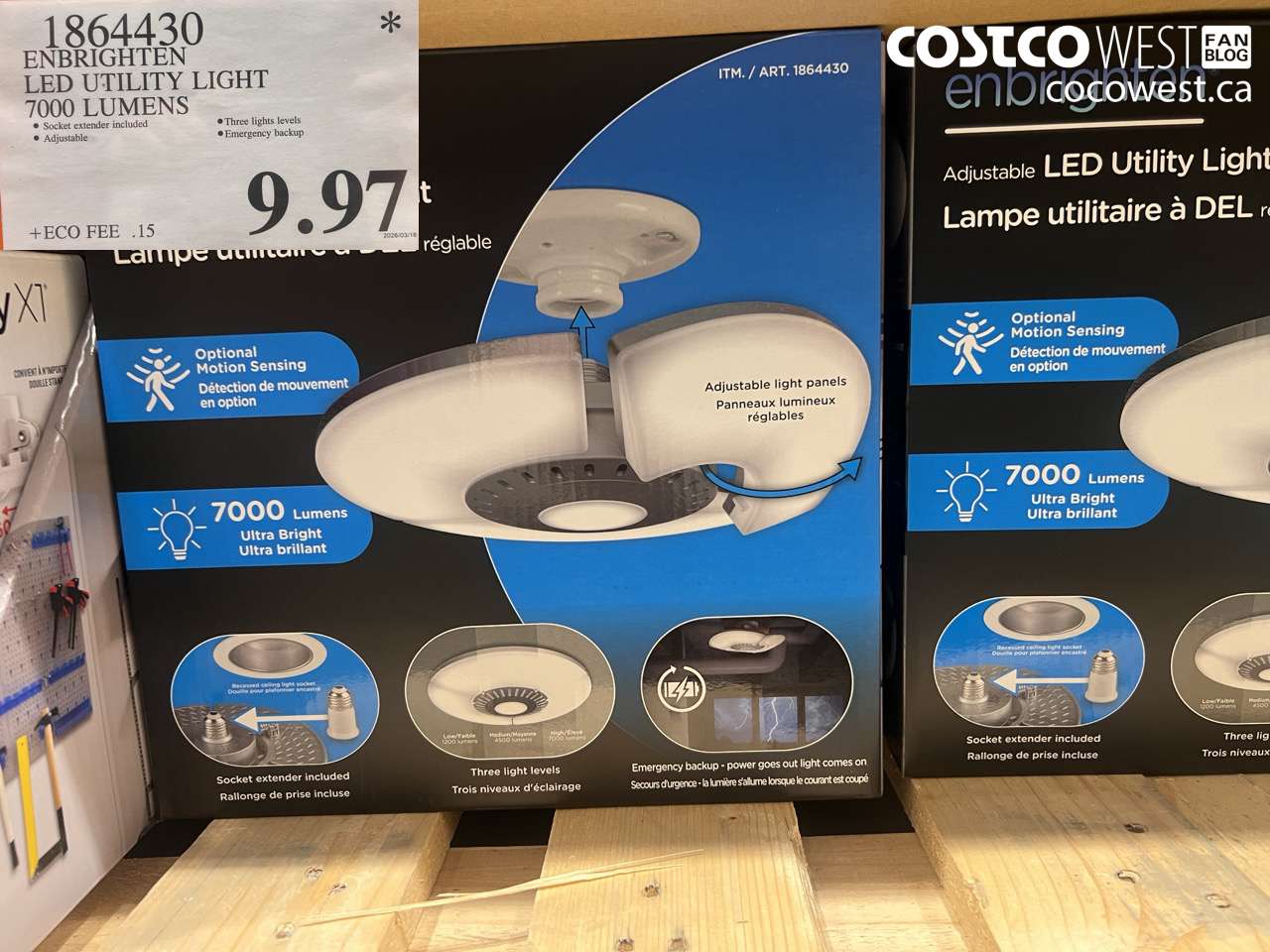 1864430 ENBRIGHTEN LED UTILITY LIGHT 7000 LUMENS $9.97