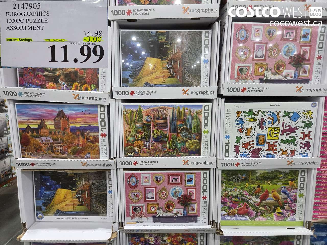 2147905 EUROGRAPHICS 1000PC PUZZLE ASSORTMENT ($3.00 INSTANT SAVINGS EXPIRES ON 2026-03-08) $11.99