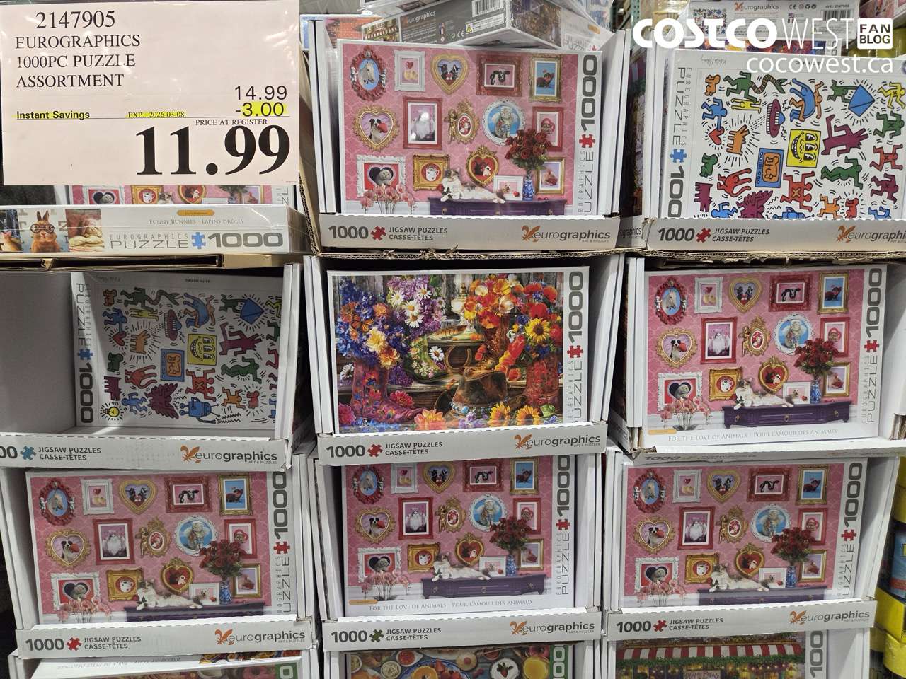 2147905 EUROGRAPHICS 1000PC PUZZLE ASSORTMENT ($3.00 INSTANT SAVINGS EXPIRES ON 2026-03-08) $11.99