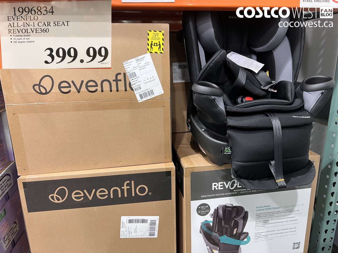 1996834 EVENFLO ALL-IN-1 CAR SEAT REVOLVE360 $399.99