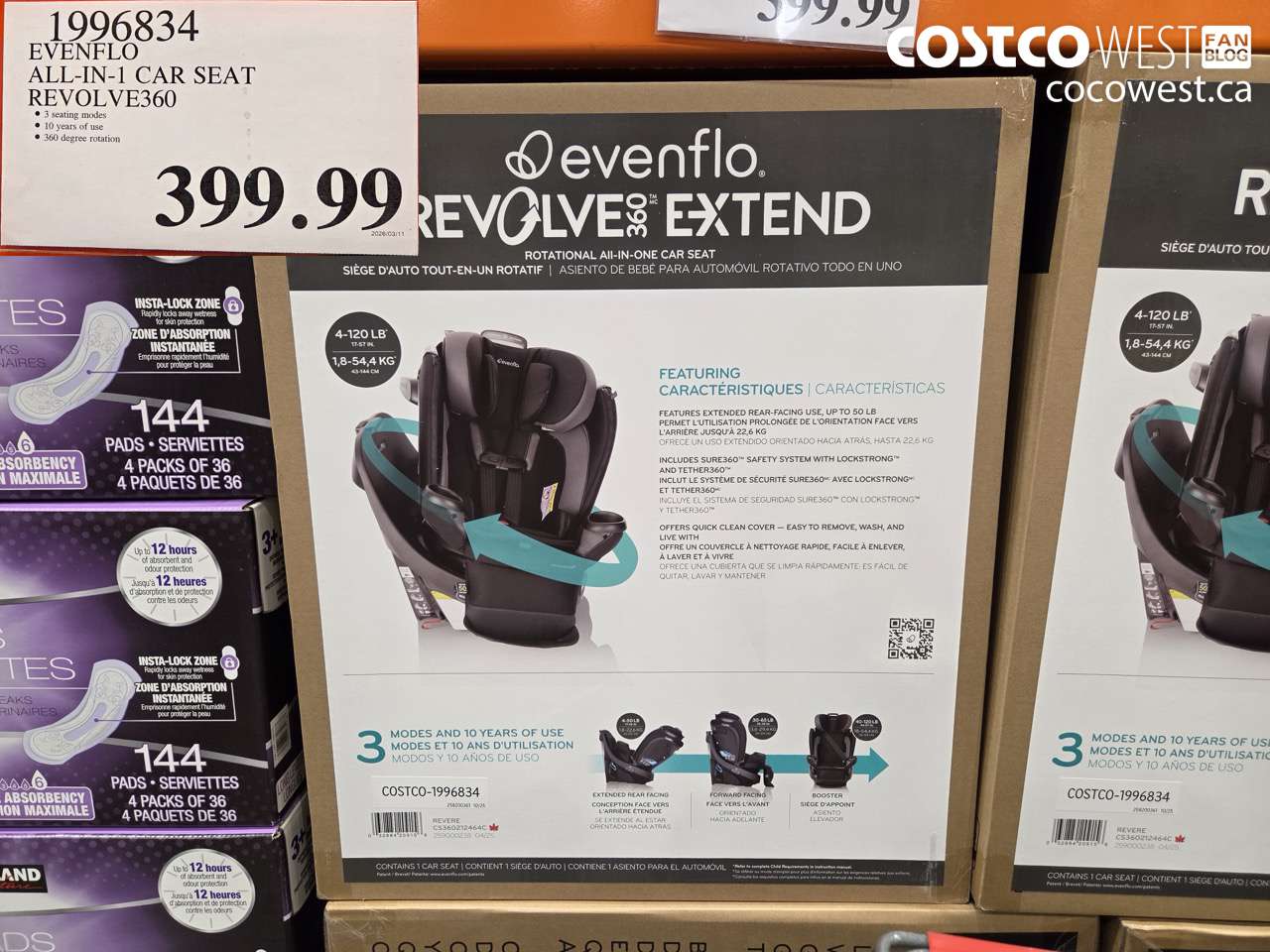 1996834 EVENFLO ALL-IN-1 CAR SEAT REVOLVE360 $399.99