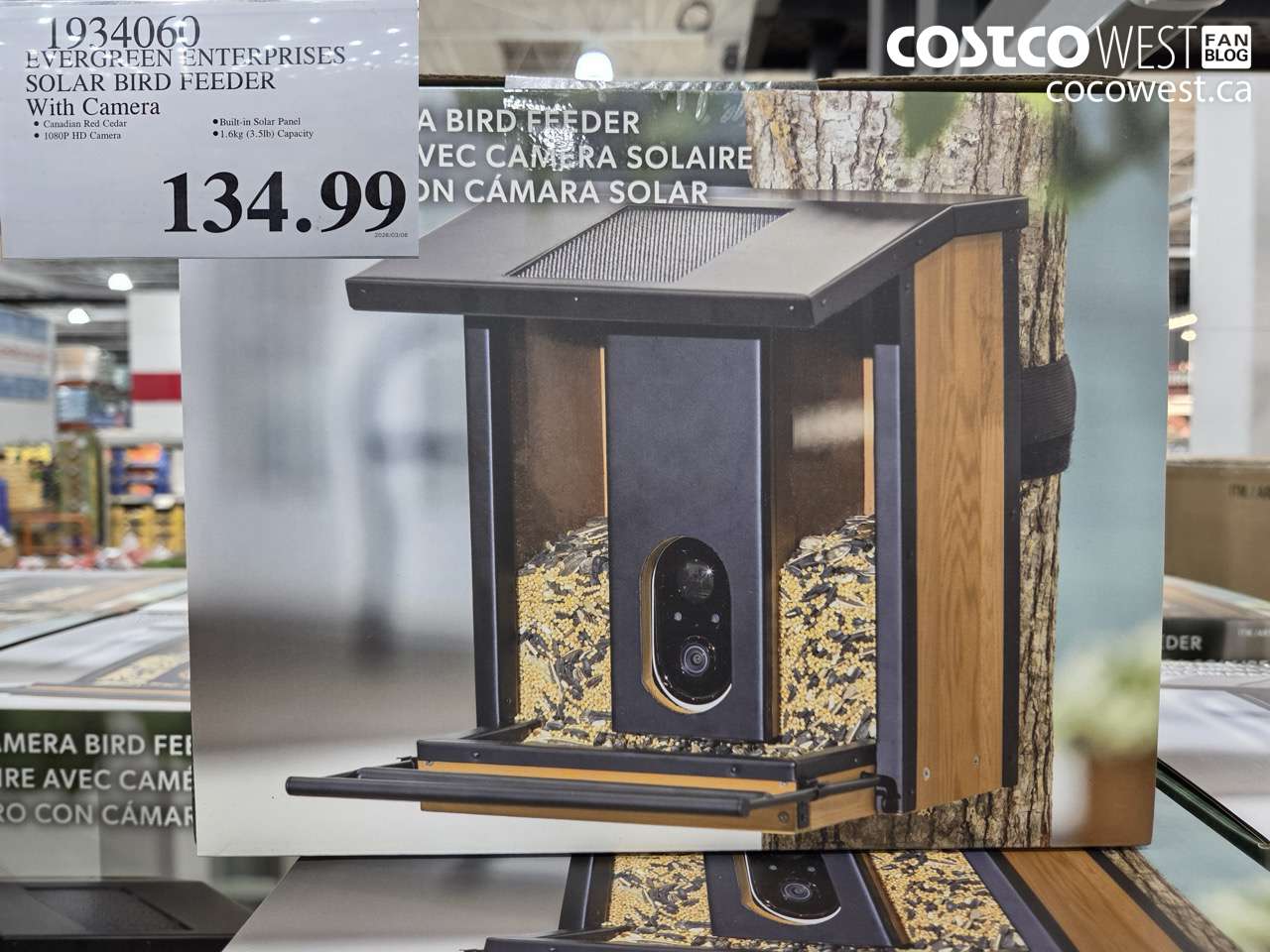 1934060 EVERGREEN ENTERPRISES SOLAR BIRD FEEDER WITH CAMERA $134.99