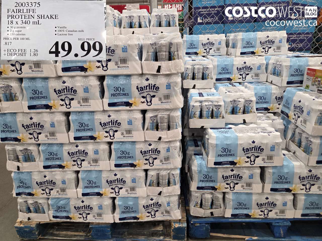 2003375 FAIRLIFE PROTEIN SHAKE 18 X 340 ML $49.99