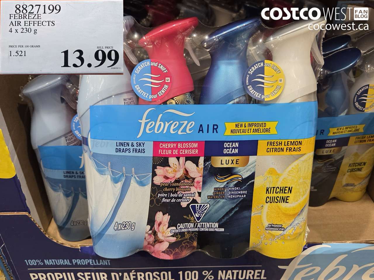 8827199 FEBREZE AIR EFFECTS 4 X 230 G $13.99