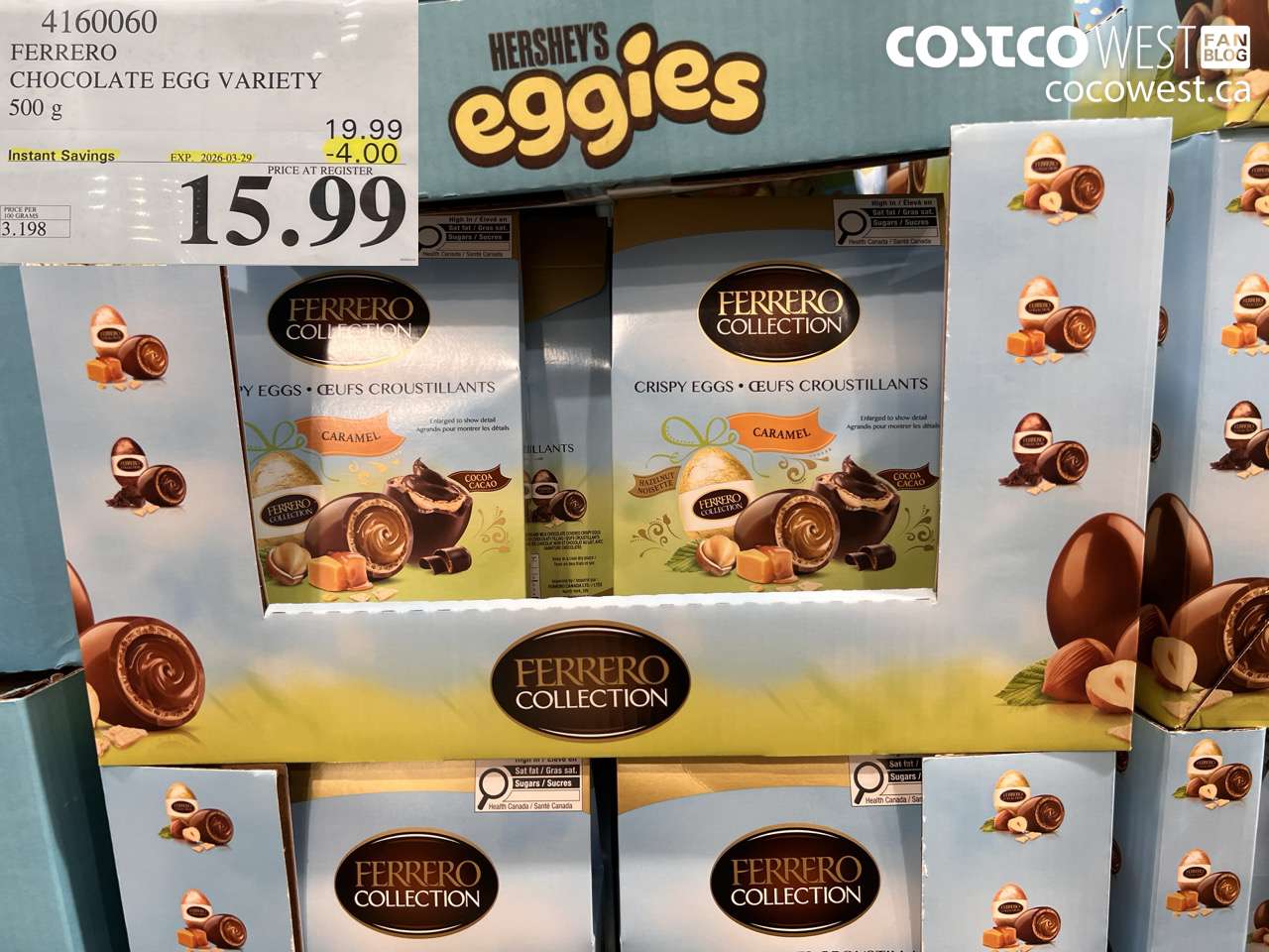 416060 FERRERO CHOCOLATE EGG VARIETY 500 G ($4.00 INSTANT SAVINGS EXPIRES ON 2026-03-29) $15.99