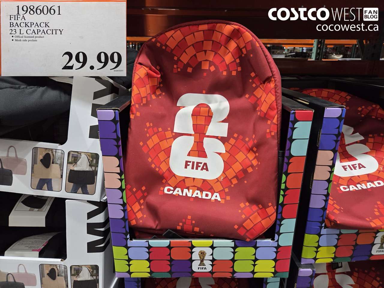 1986061 FIFA BACKPACK 23 L CAPACITY $29.99