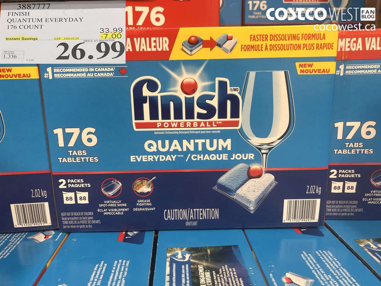 3887777 FINISH QUANTUM EVERYDAY 176 COUNT ($7.00 INSTANT SAVINGS EXPIRES ON 2026-03-29) $26.99