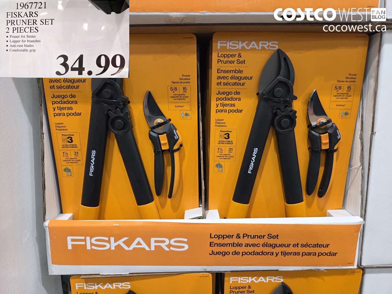 1967721 FISKARS PRUNER SET 2 PIECES $34.99